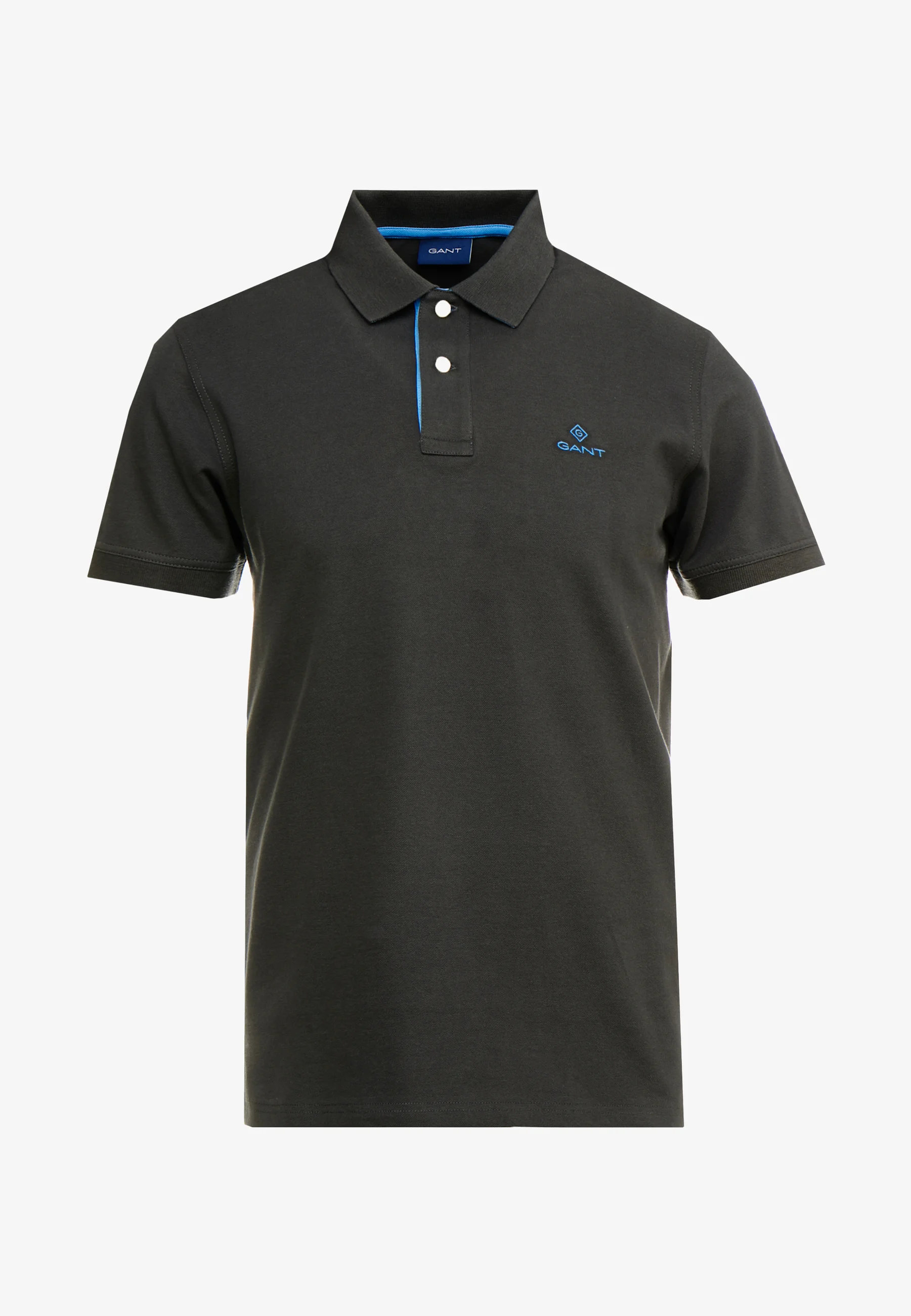GANT CONTRAST COLLAR RUGGER - Polo shirt - dark graphite